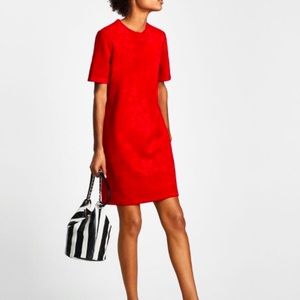 Zara faux suede mini dress, size S
